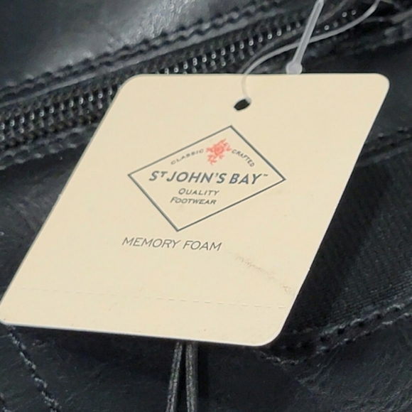 St. John's Bay SJB Delwood Women's Black Block Heel Deer Riding Boots - Picture 9 of 13